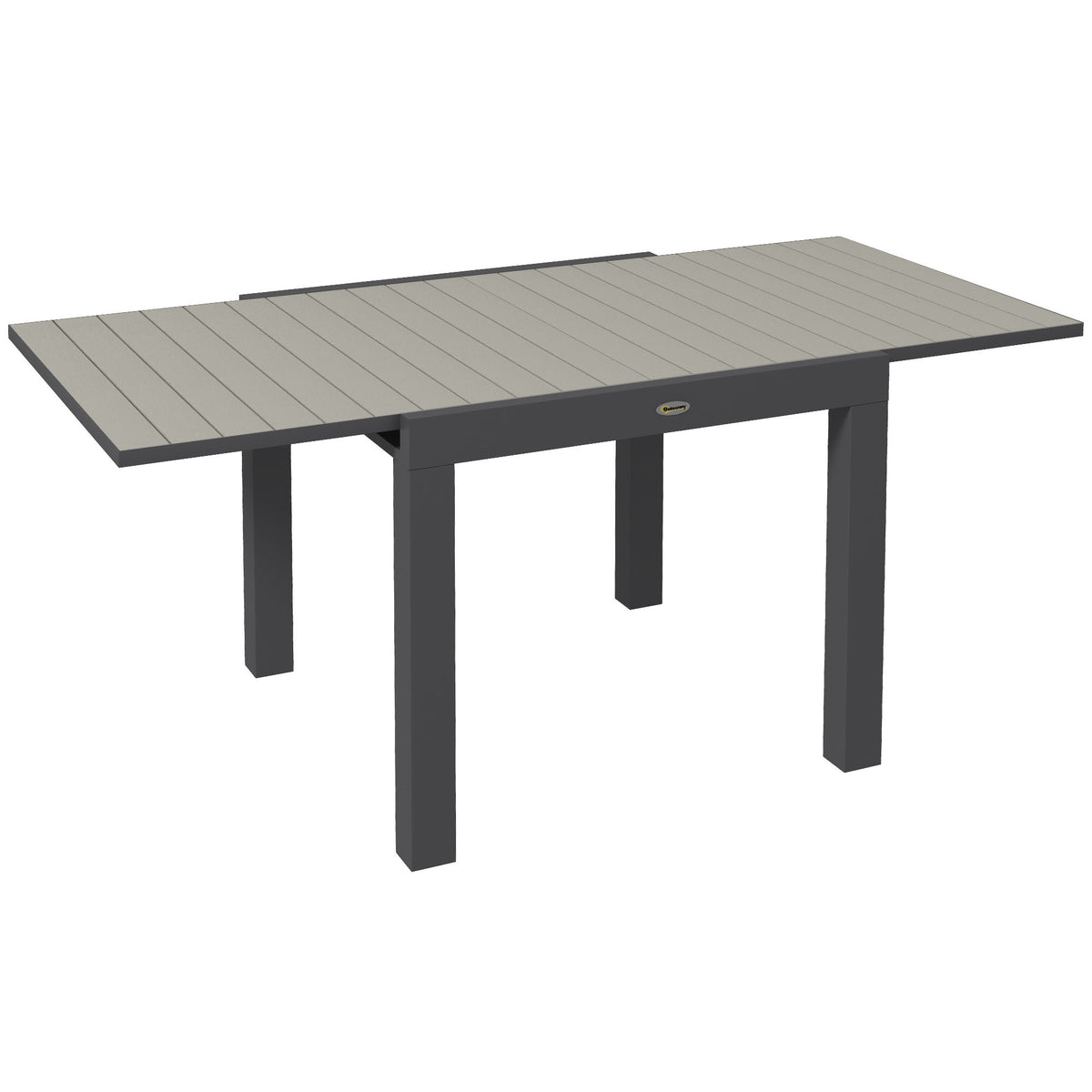 Ausziehbarer Gartentisch mit Aluminiumrahmen