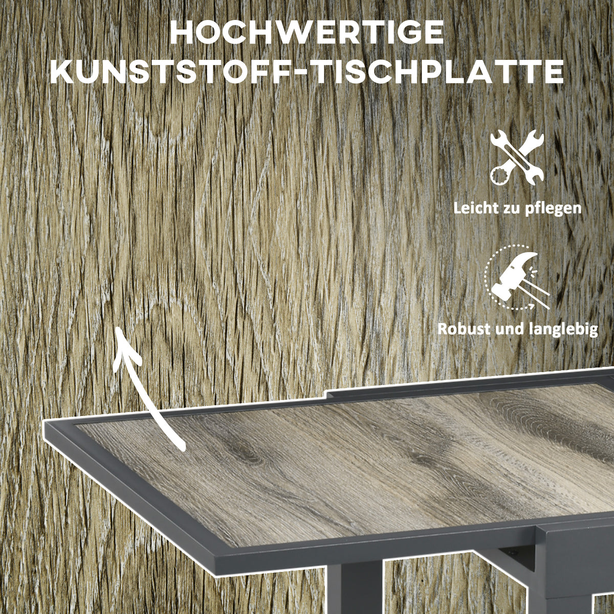 Ausziehbarer Gartentisch mit Aluminiumrahmen