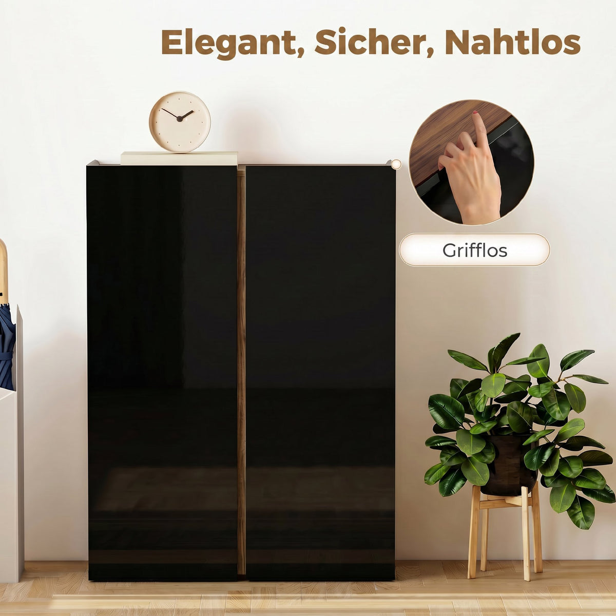 Schuhschrank mit 6 Ebenen und Soft-Close-Türen