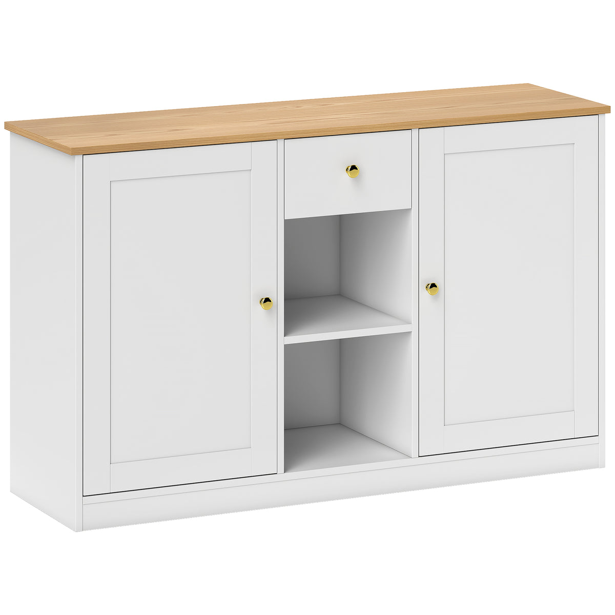 Sideboard mit Schublade, Schränken und offenen Fächern