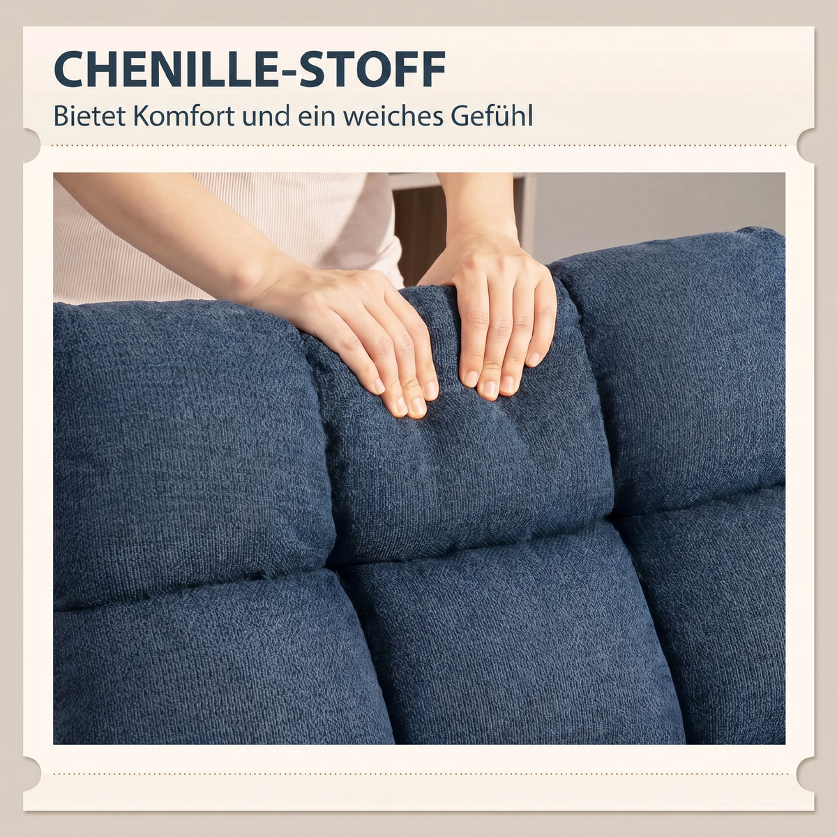 Armloser Drehsessel mit Chenillebezug und Stahlgestell