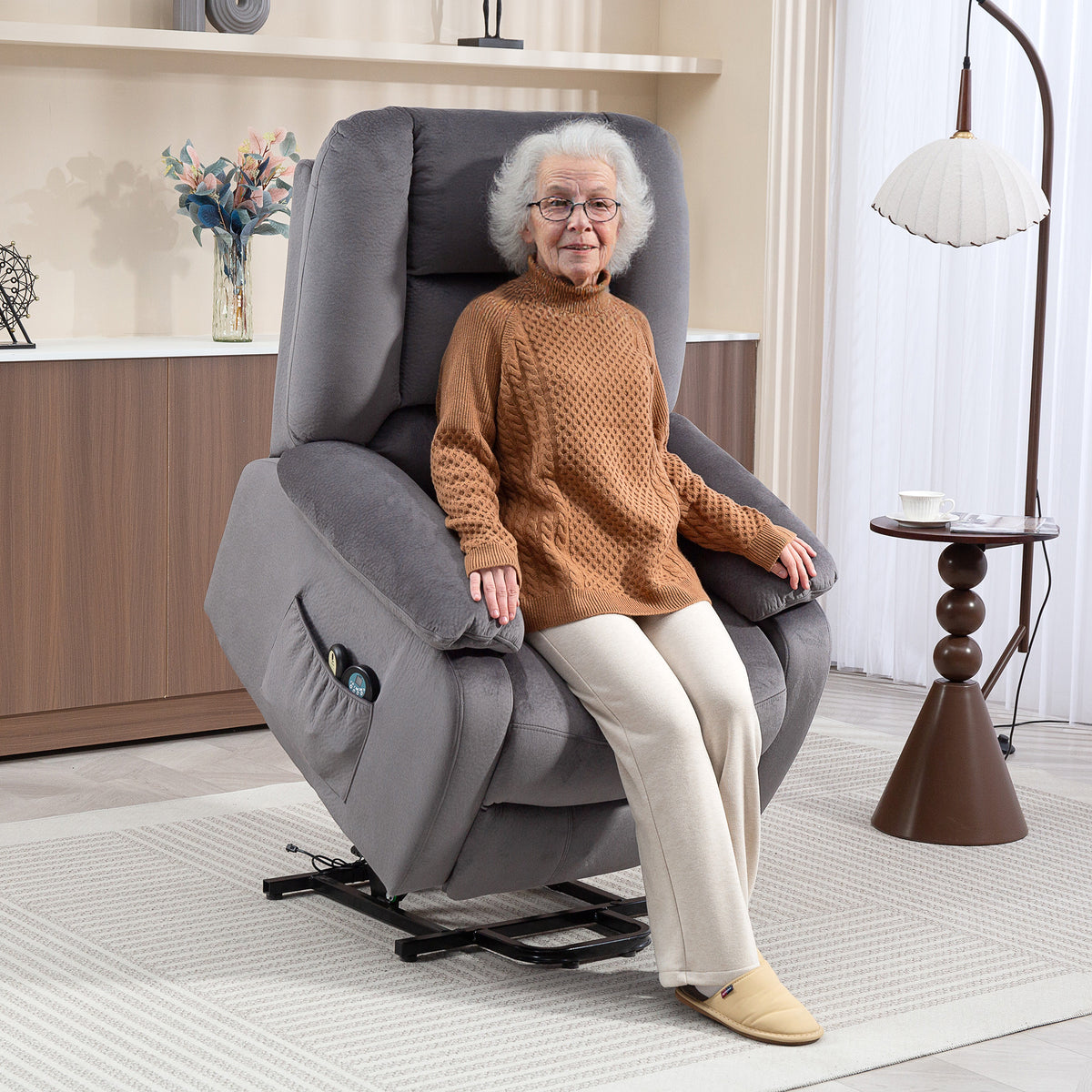 Elektrischer Aufstehsessel mit Massage und Wärme