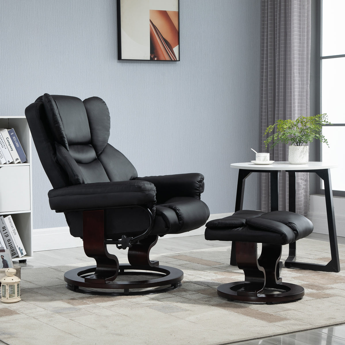 Relaxsessel mit Hocker und Liegefunktion