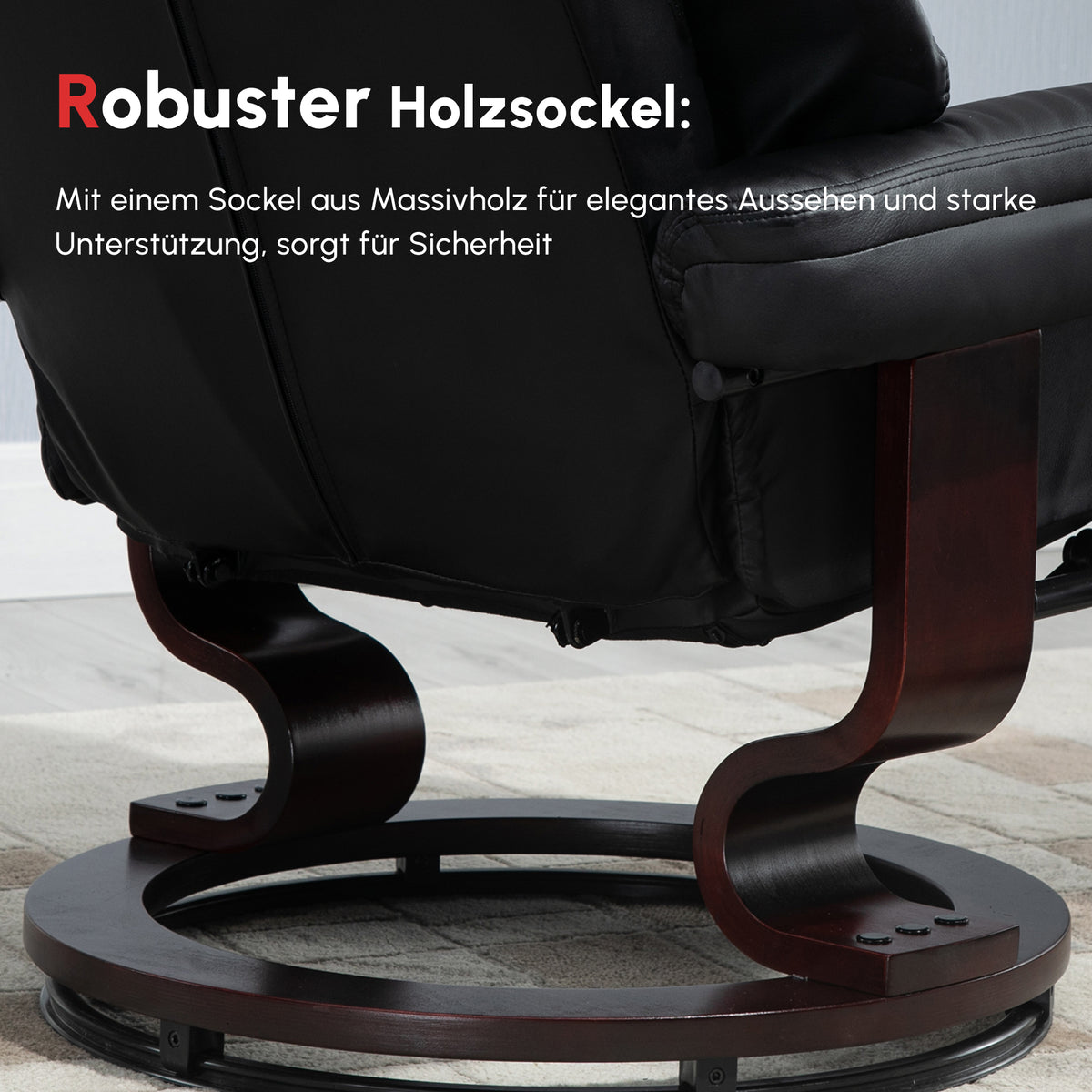 Relaxsessel mit Hocker und Liegefunktion