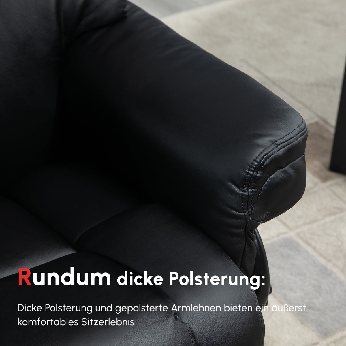 Relaxsessel mit Hocker und Liegefunktion