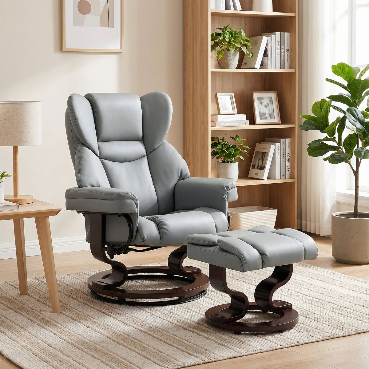 Relaxsessel mit Hocker und Liegefunktion
