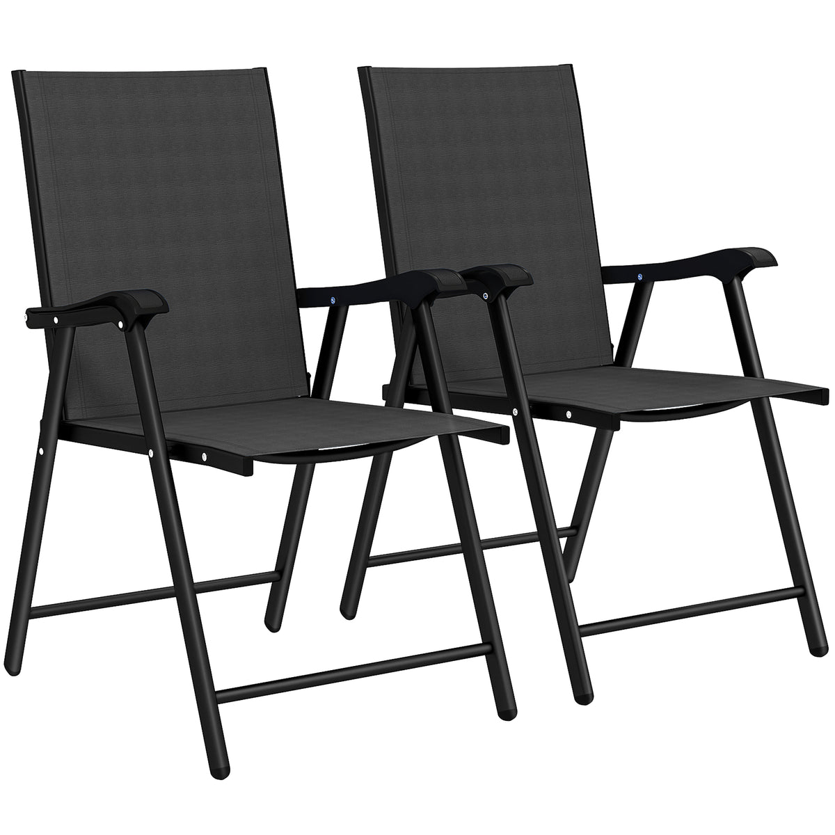 2er-Set Klappstühle mit Armlehnen und Texteline