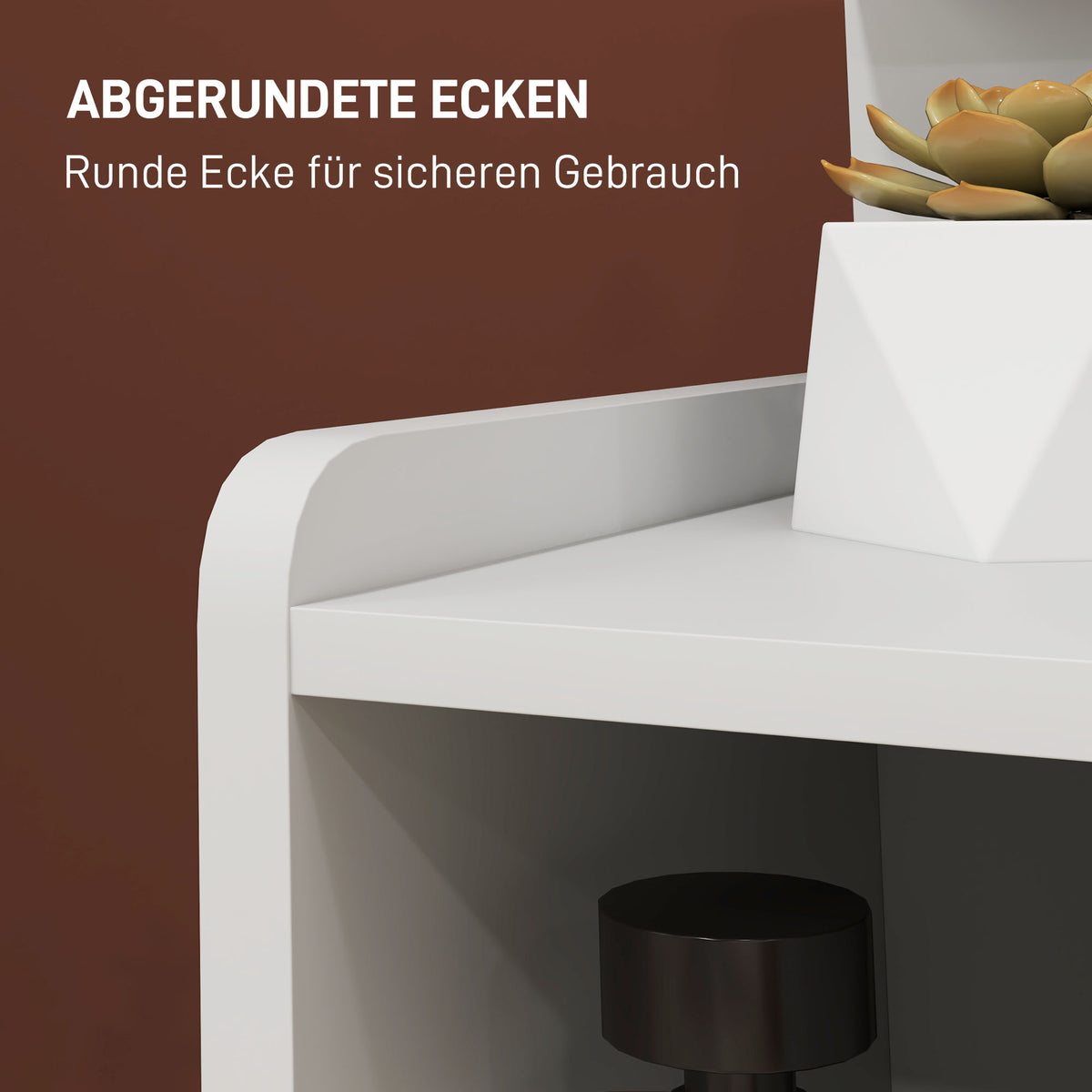 Nachttisch mit zwei Schubladen und Ablage