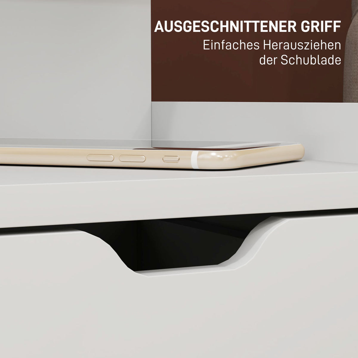 Nachttisch mit zwei Schubladen und Ablage