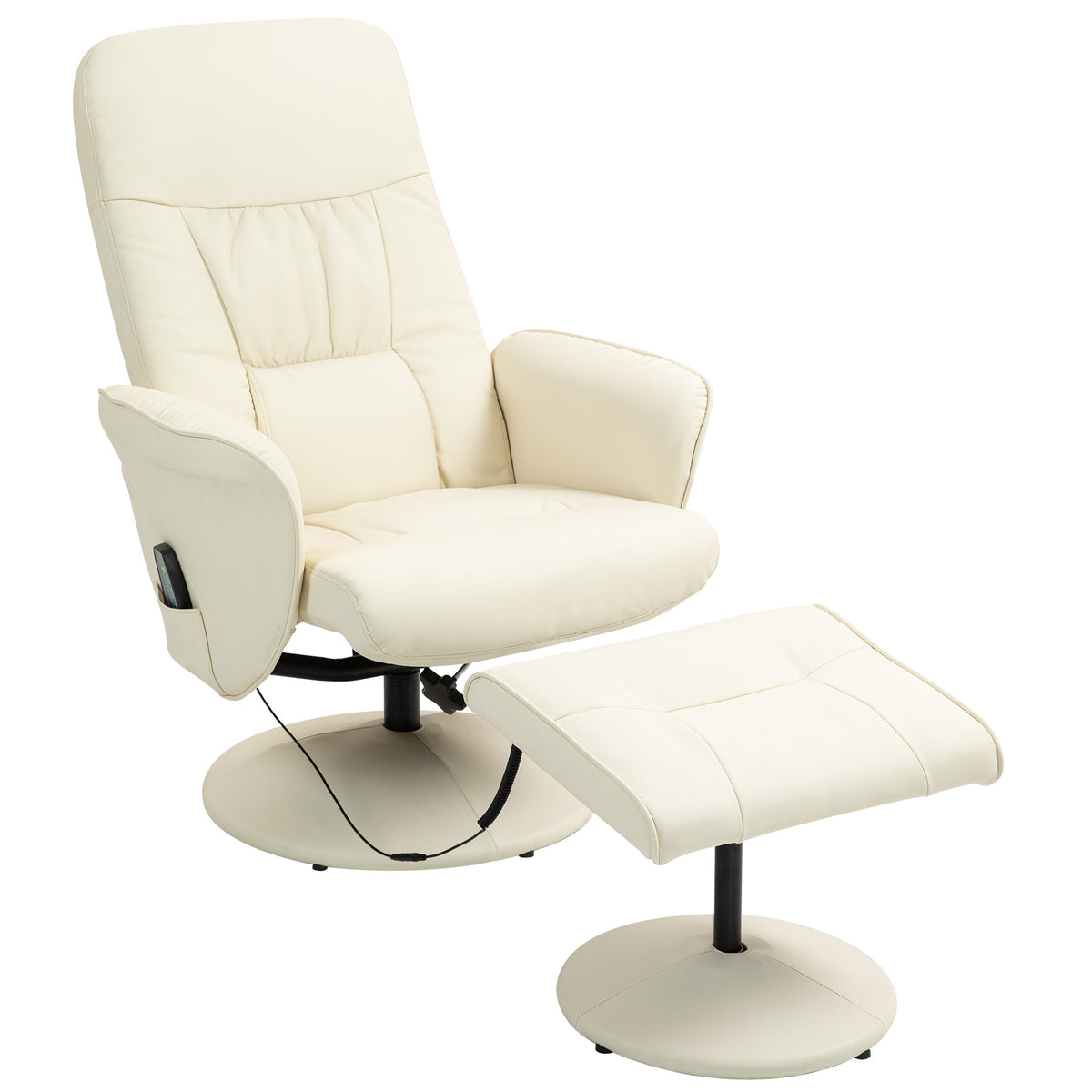 Drehbarer Massagesessel mit Fußhocker und Liegefunktion