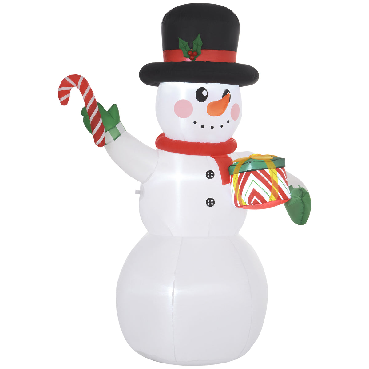 Aufblasbarer LED-Weihnachtsschneemann aus Polyester