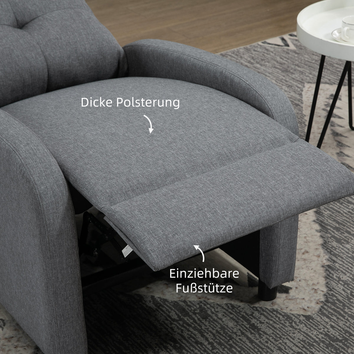 Relaxsessel mit Liegefunktion und Taschenfederkern