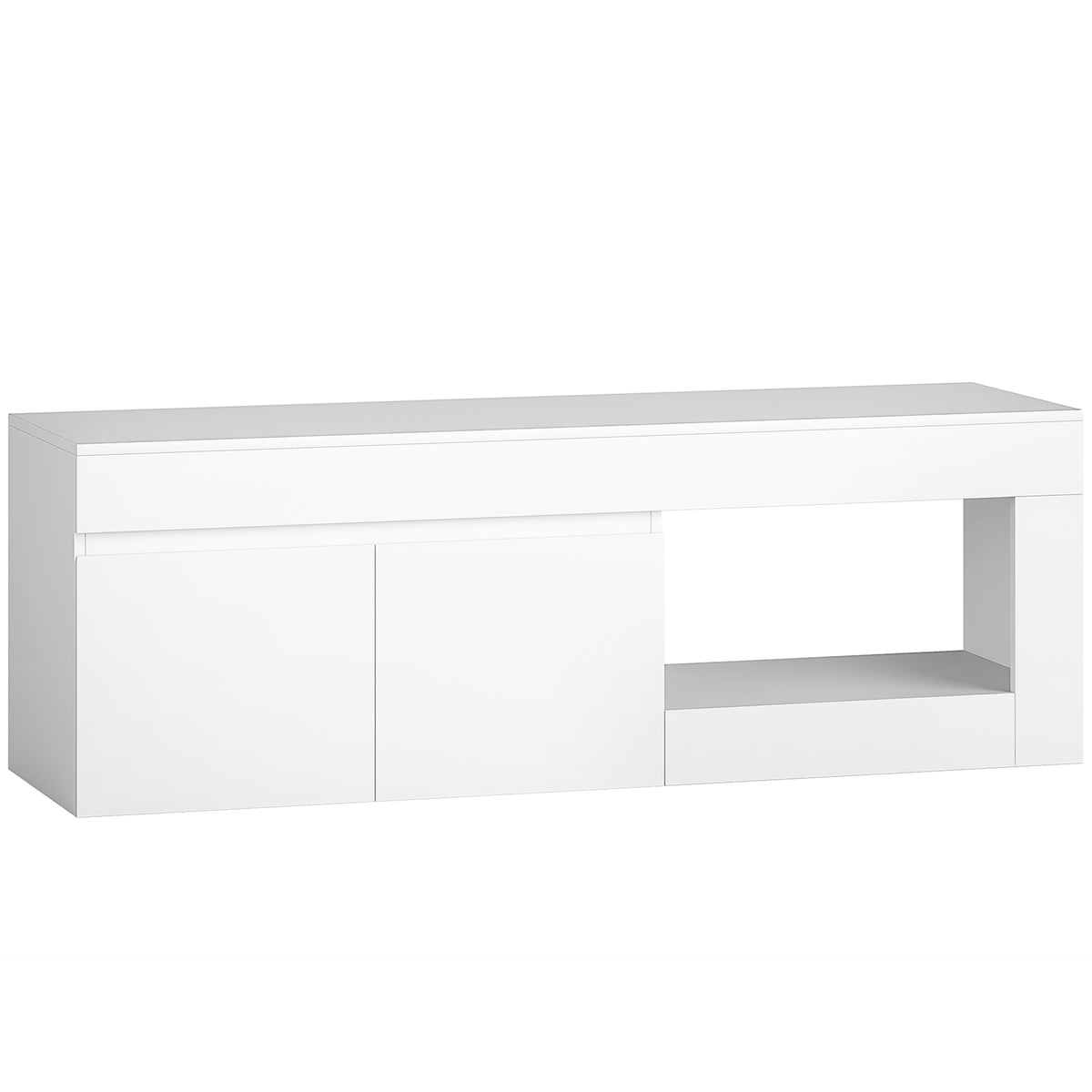 TV-Lowboard 140 cm mit 2 Türen und offenem Fach