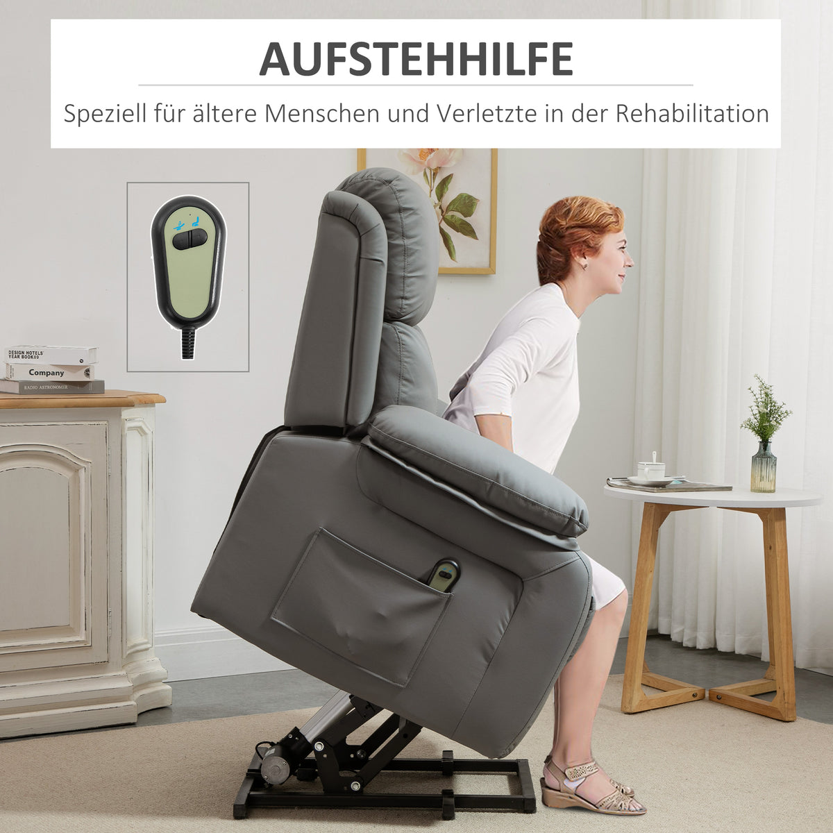 Elektrischer Aufstehsessel mit Fernbedienung