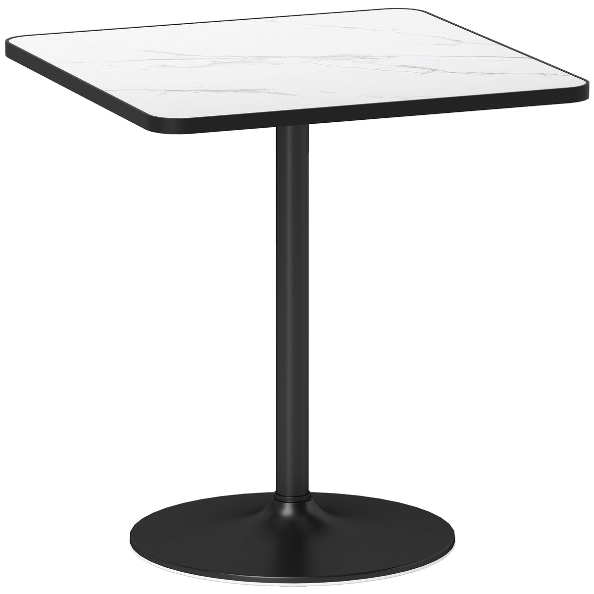 Quadratischer Esstisch 70 cm in Marmoroptik