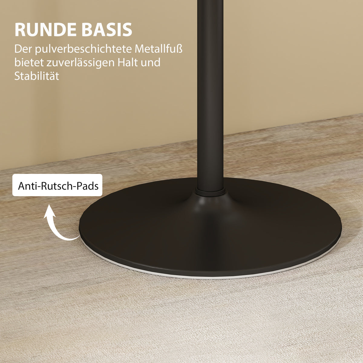 Quadratischer Esstisch 70 cm in Marmoroptik