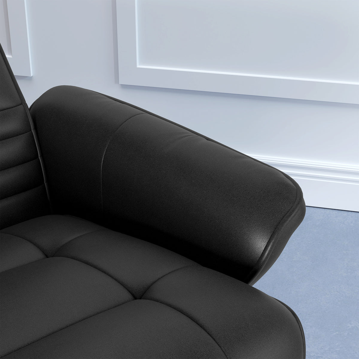 Relaxsessel mit Hocker, drehbar und neigbar