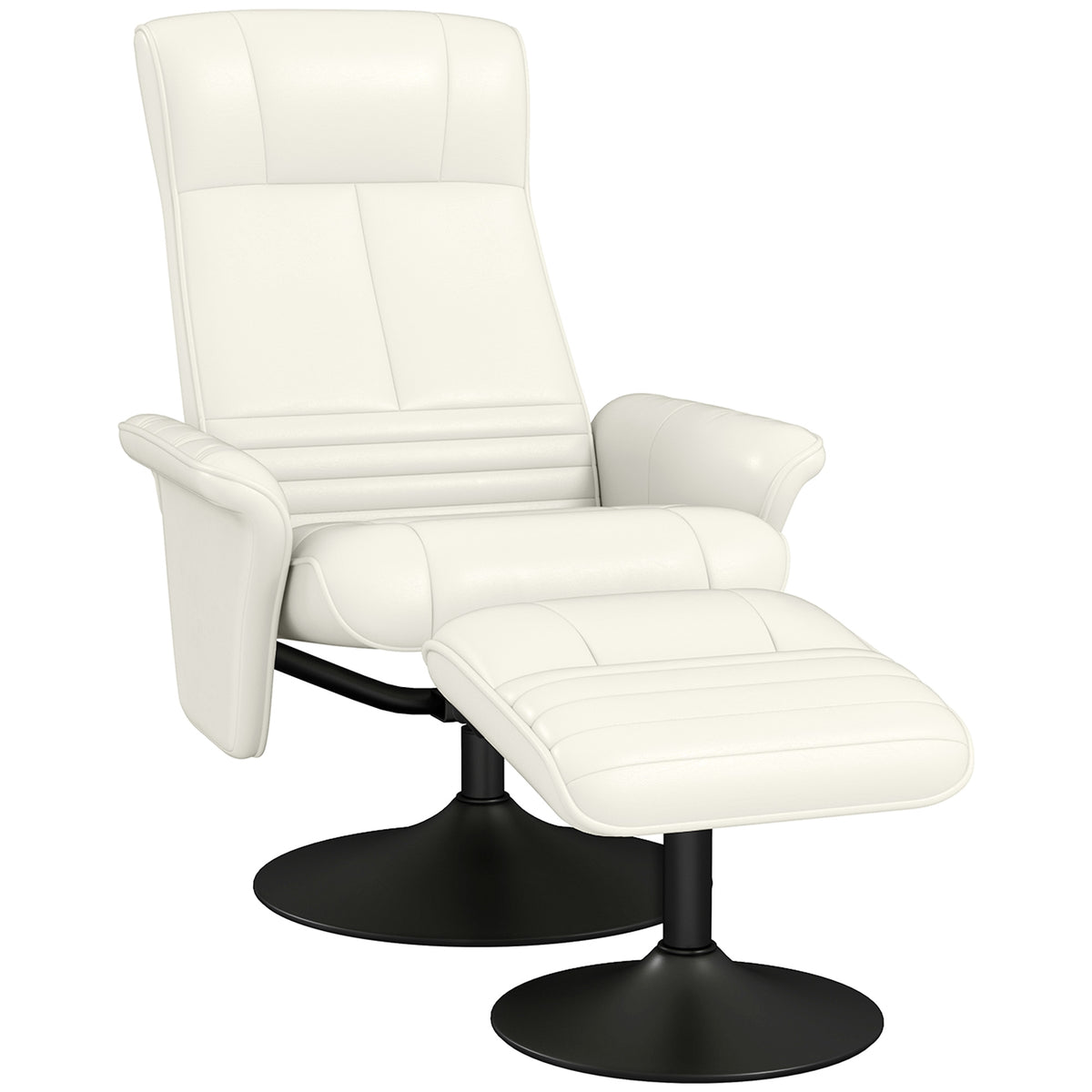 Relaxsessel mit Hocker, drehbar und neigbar