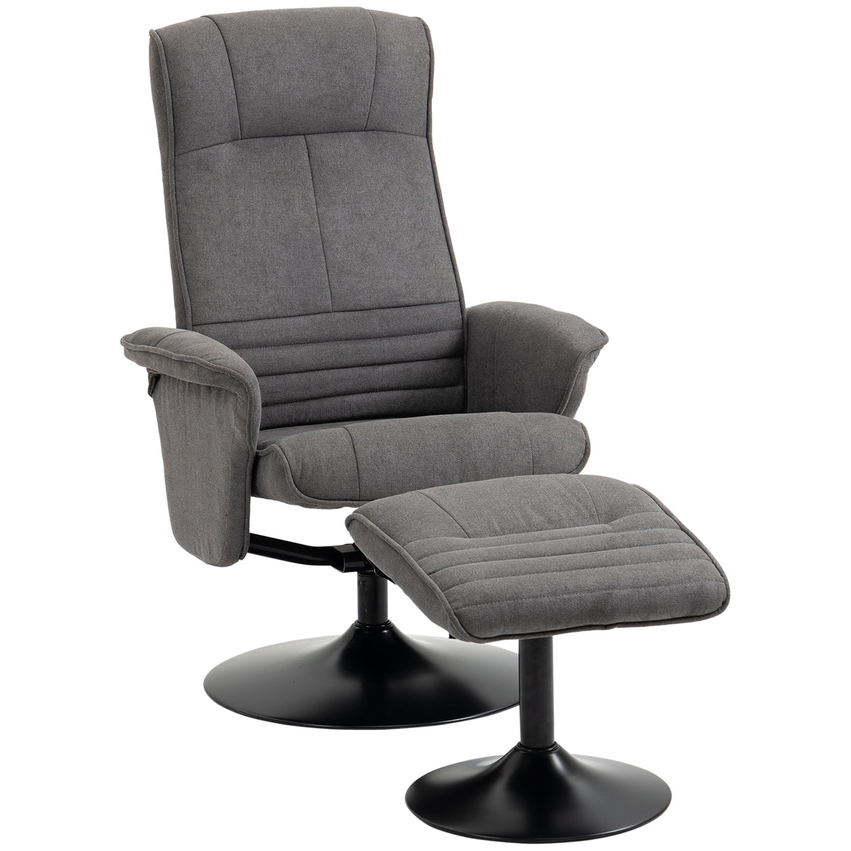 Relaxsessel mit Hocker, drehbar und neigbar