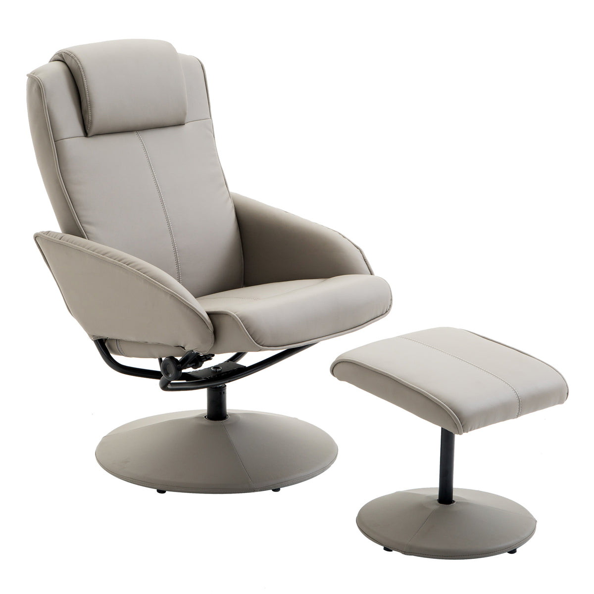 Relaxsessel mit Fußhocker und neigbarer Rückenlehne