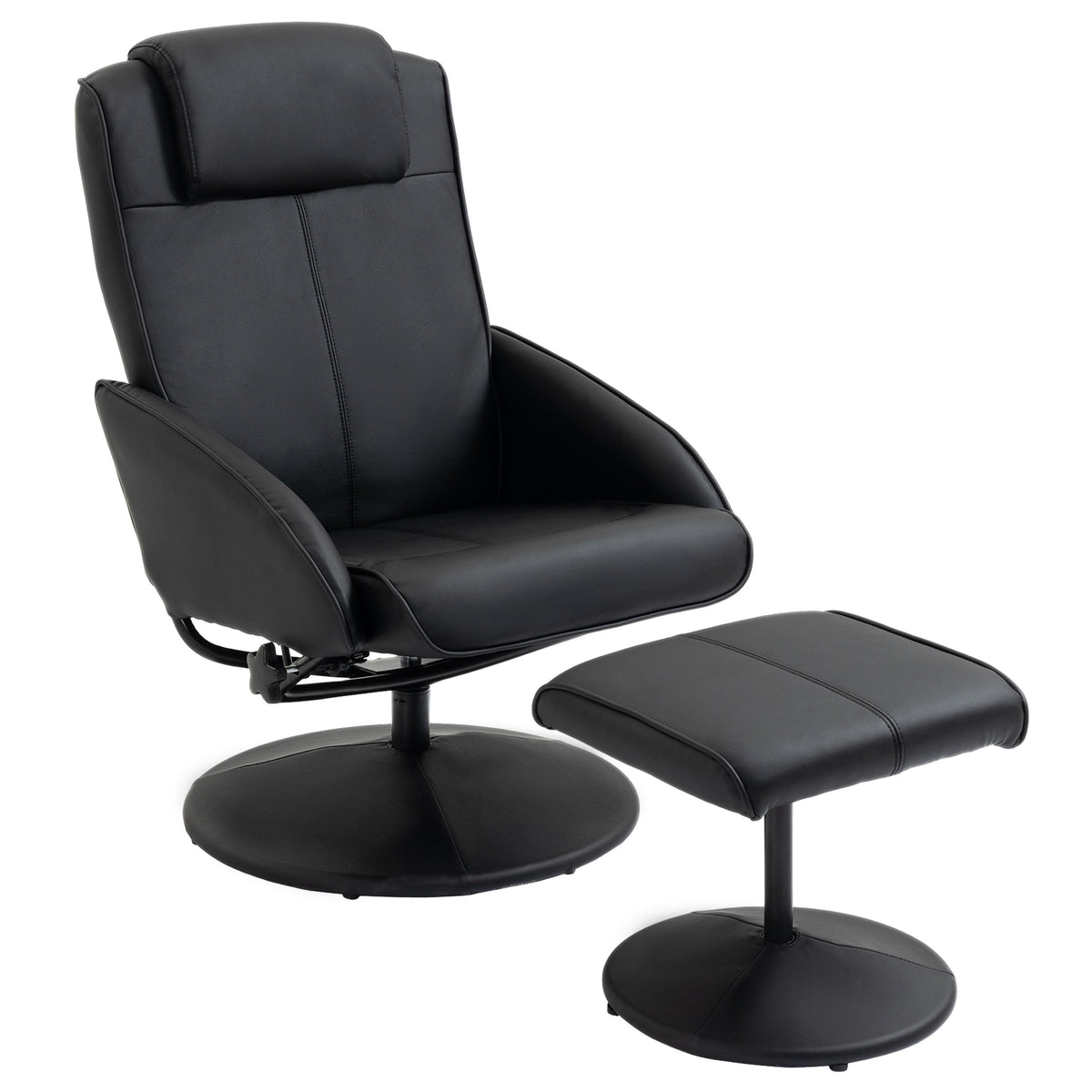 Relaxsessel mit Fußhocker und neigbarer Rückenlehne