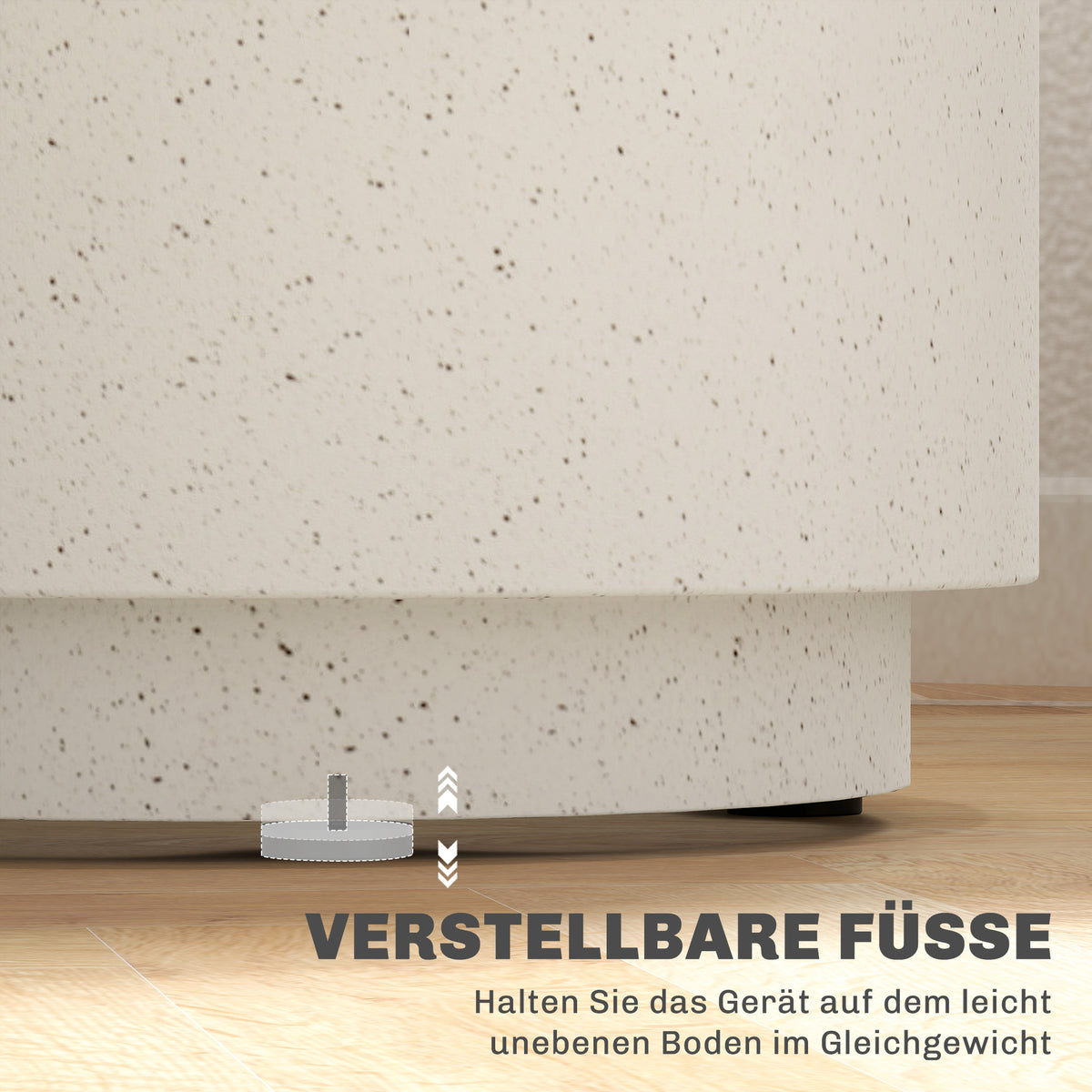 Beistelltisch in Betonoptik mit verstellbaren Füßen