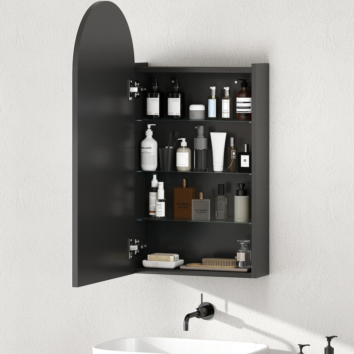 Badezimmerspiegelschrank mit Bogen-Spiegel