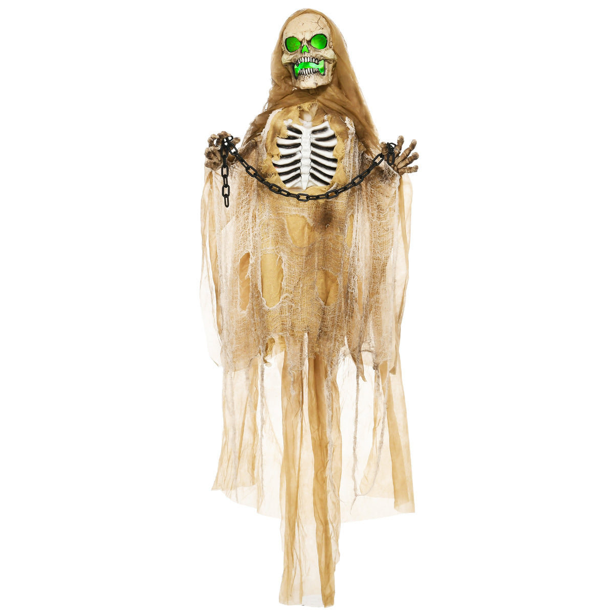 Hängende Halloween-Figuren mit Skeletten und Geistern