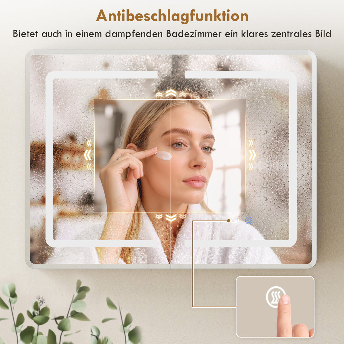 Badezimmer-Spiegelschrank mit LED-Beleuchtung