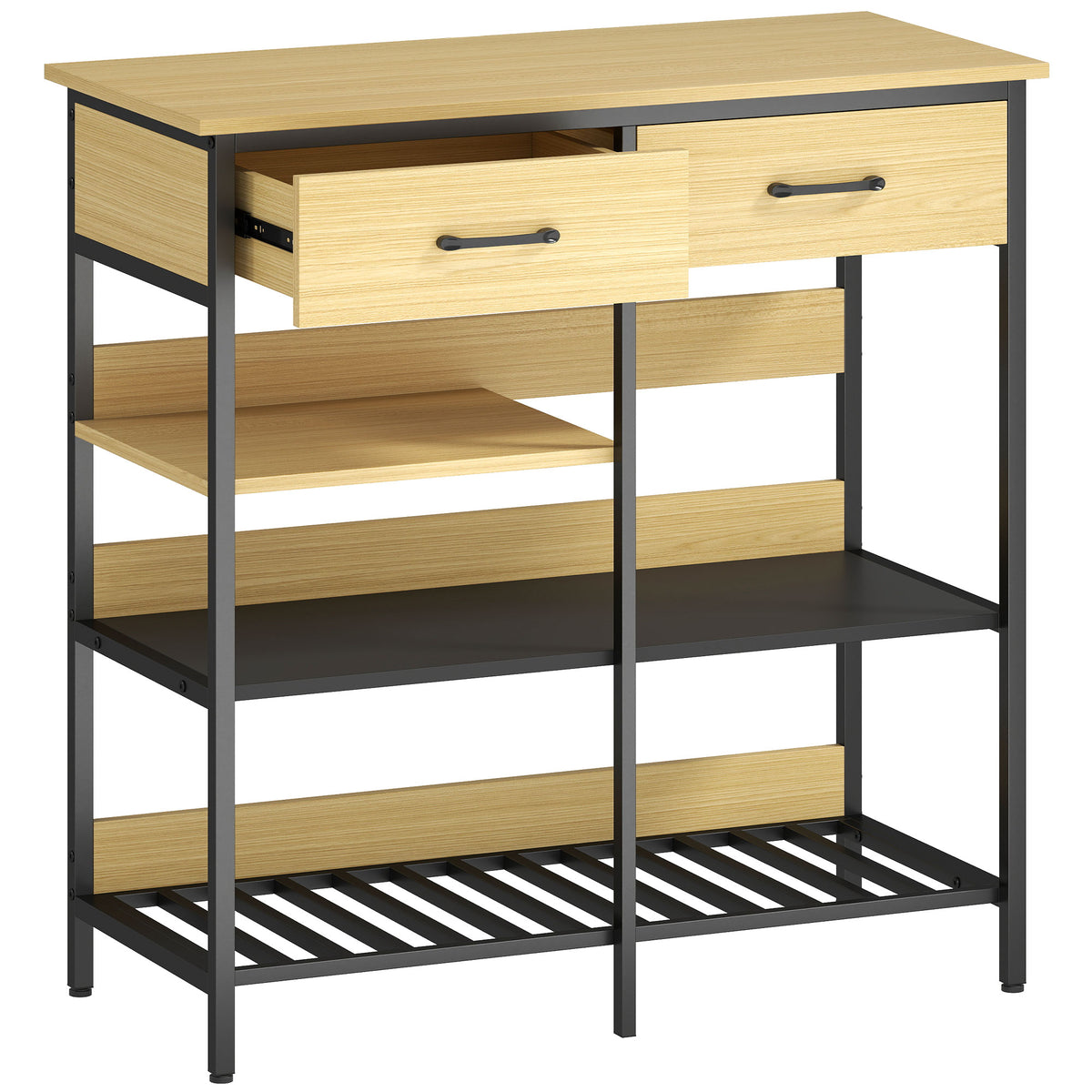 Sideboard mit 2 Schubladen und 3 Ablagen