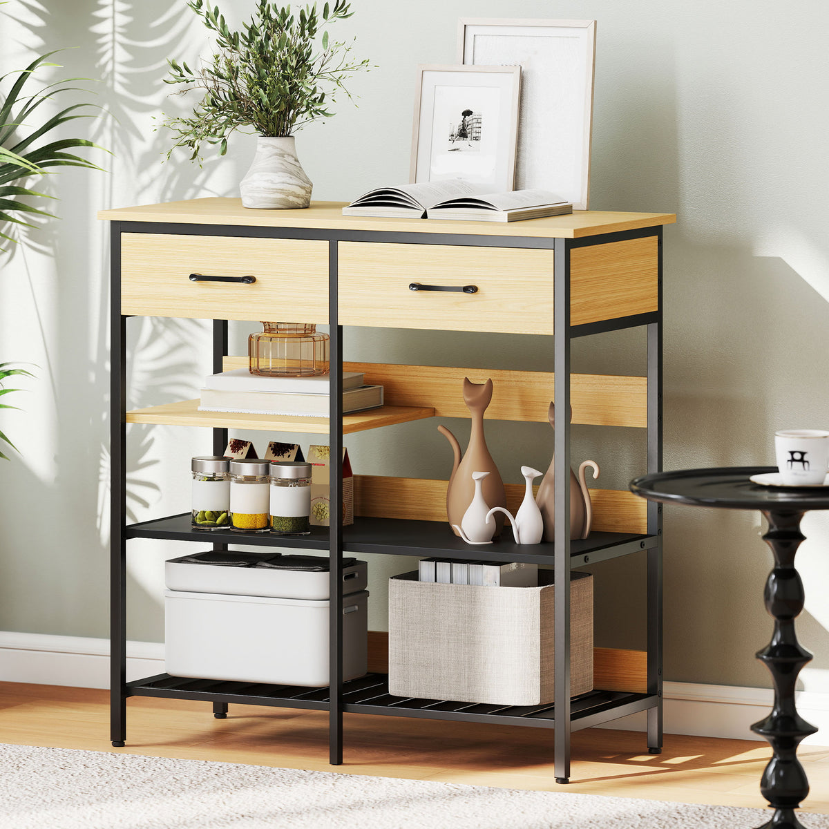 Sideboard mit 2 Schubladen und 3 Ablagen