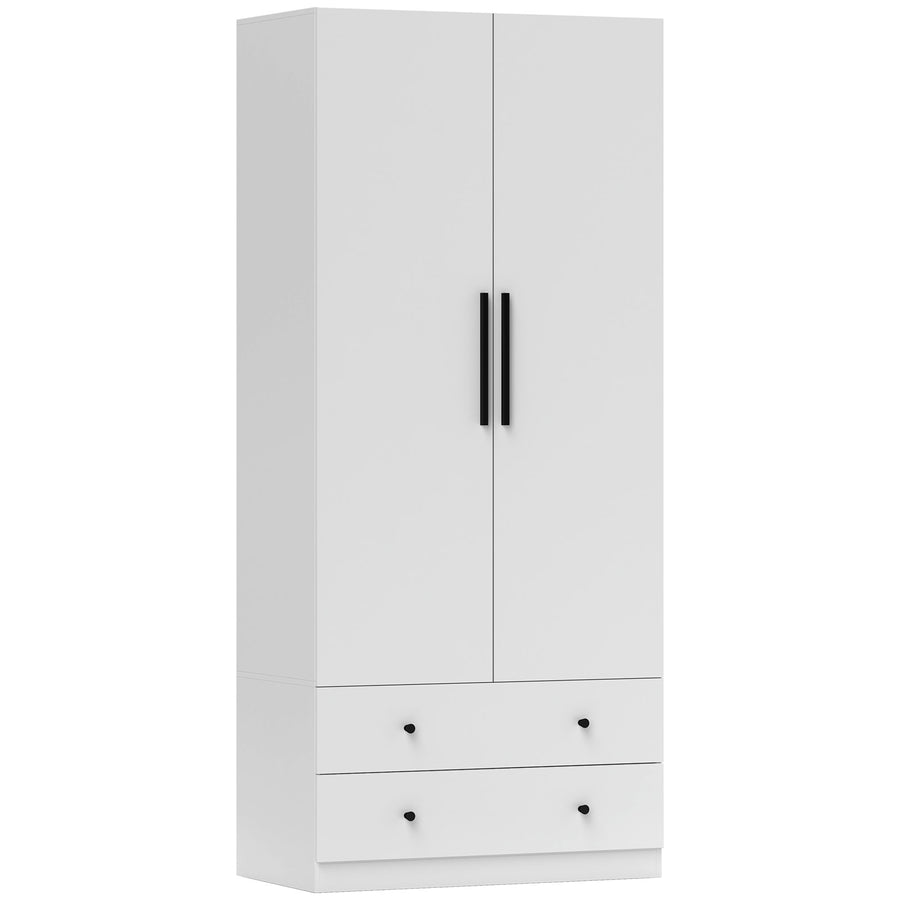 Kleiderschrank mit 2 Türen und 2 Schubladen