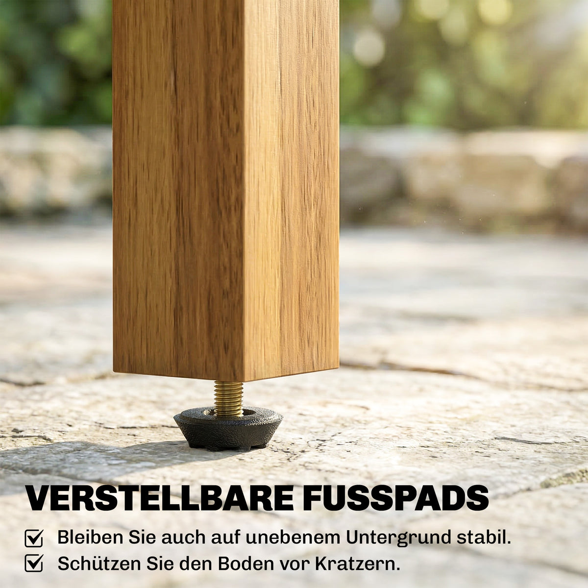 Quadratischer Beistelltisch aus Akazienholz