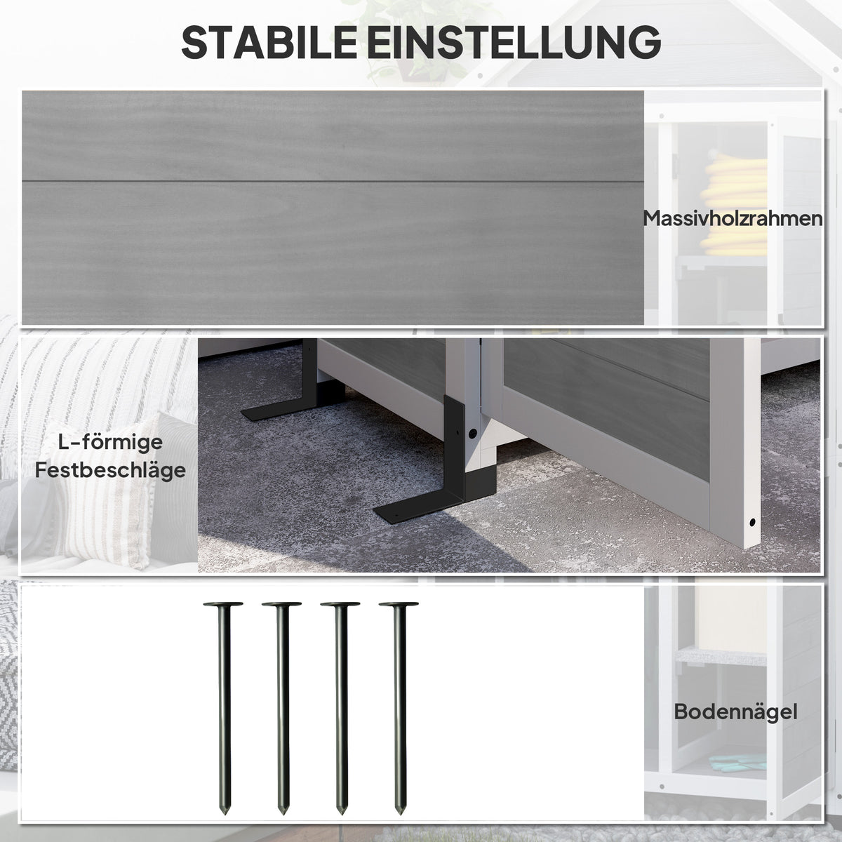 Gartenschuppen mit separatem Geräteschrank aus Tannenholz