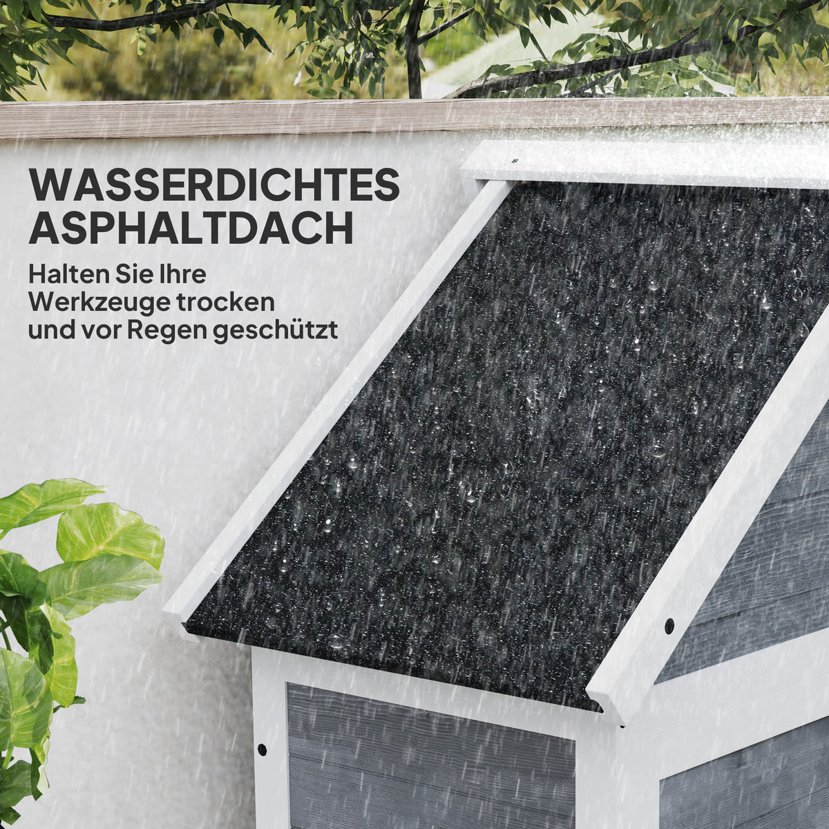 Gartenschuppen mit separatem Geräteschrank aus Tannenholz