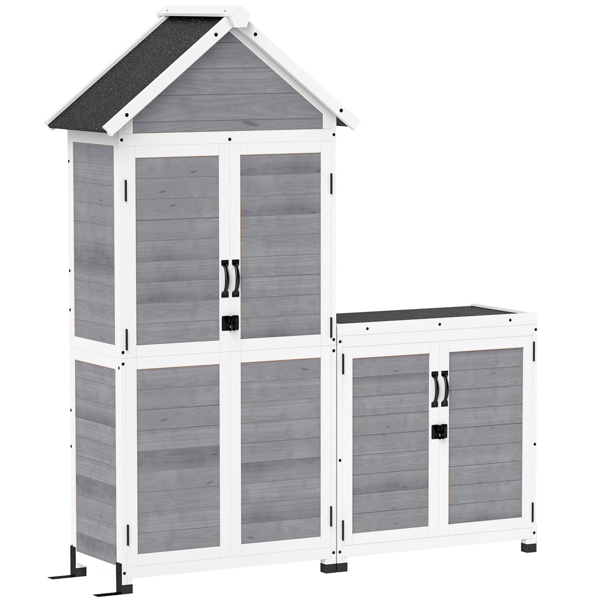 Gartenschuppen mit separatem Geräteschrank aus Tannenholz