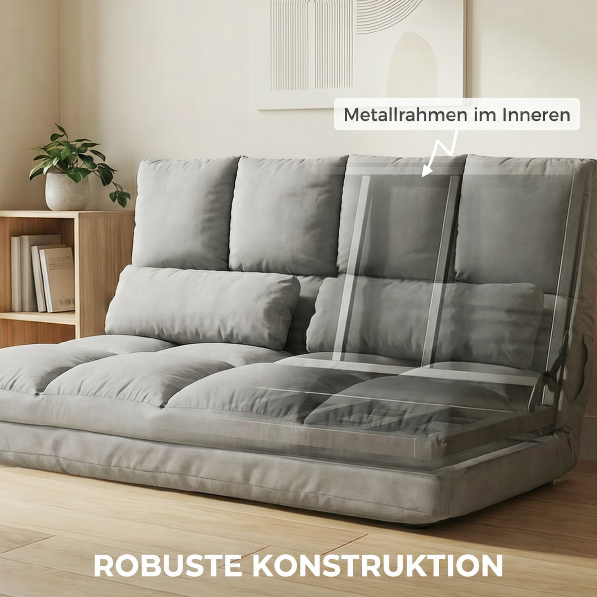 2-in-1-Bodensessel mit verstellbarer Rückenlehne