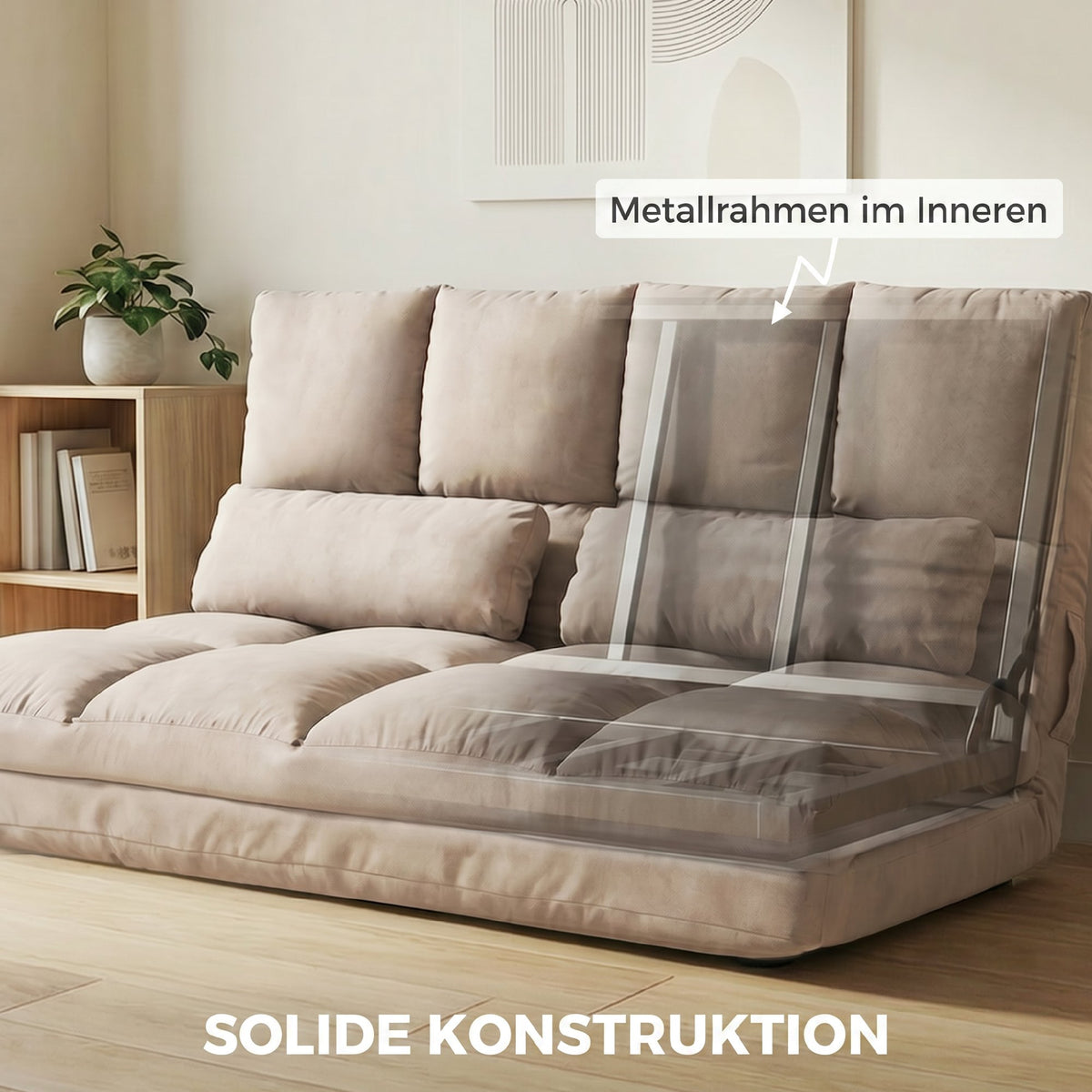 2-in-1-Bodensessel mit verstellbarer Rückenlehne