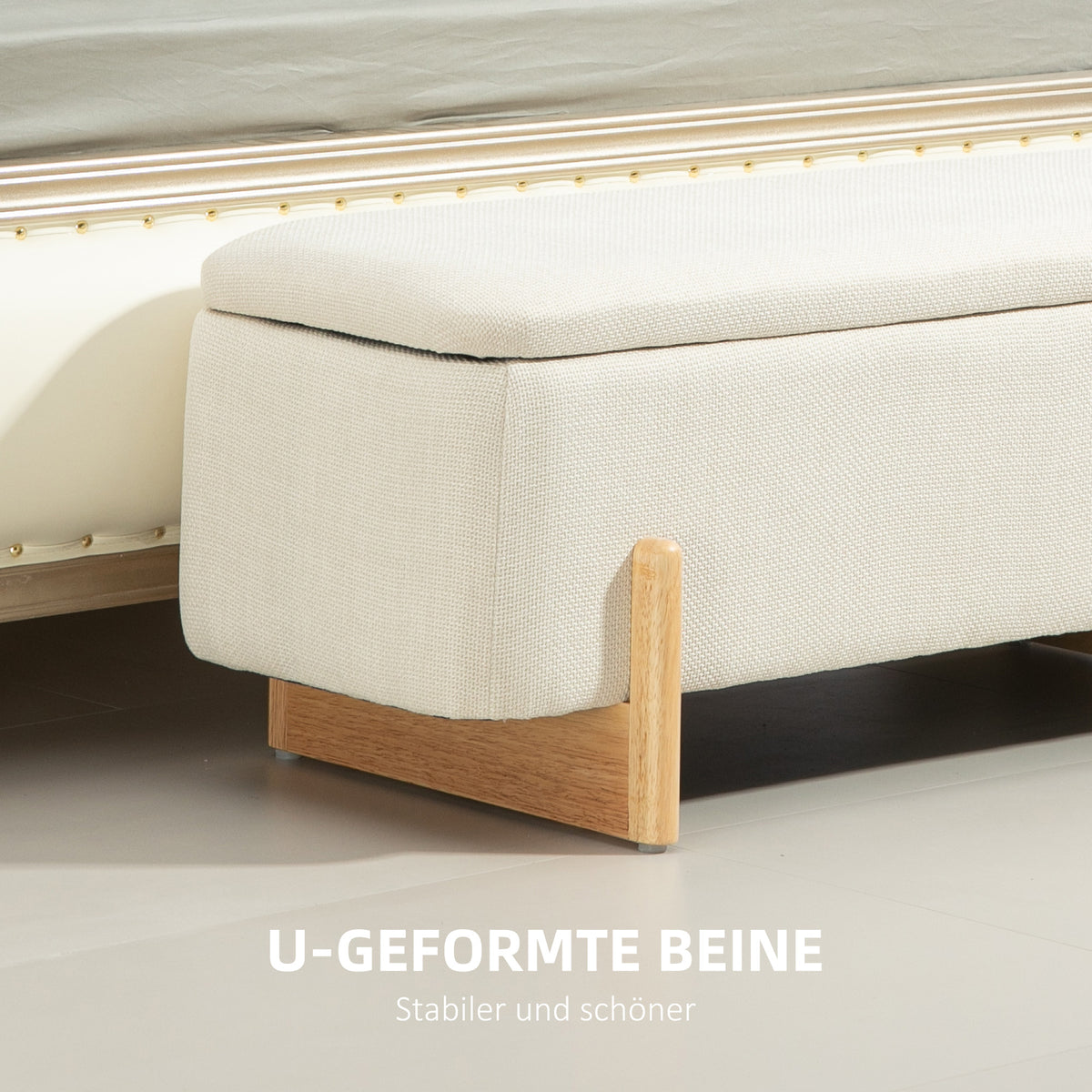 Gepolsterte Sitztruhe mit Stauraum