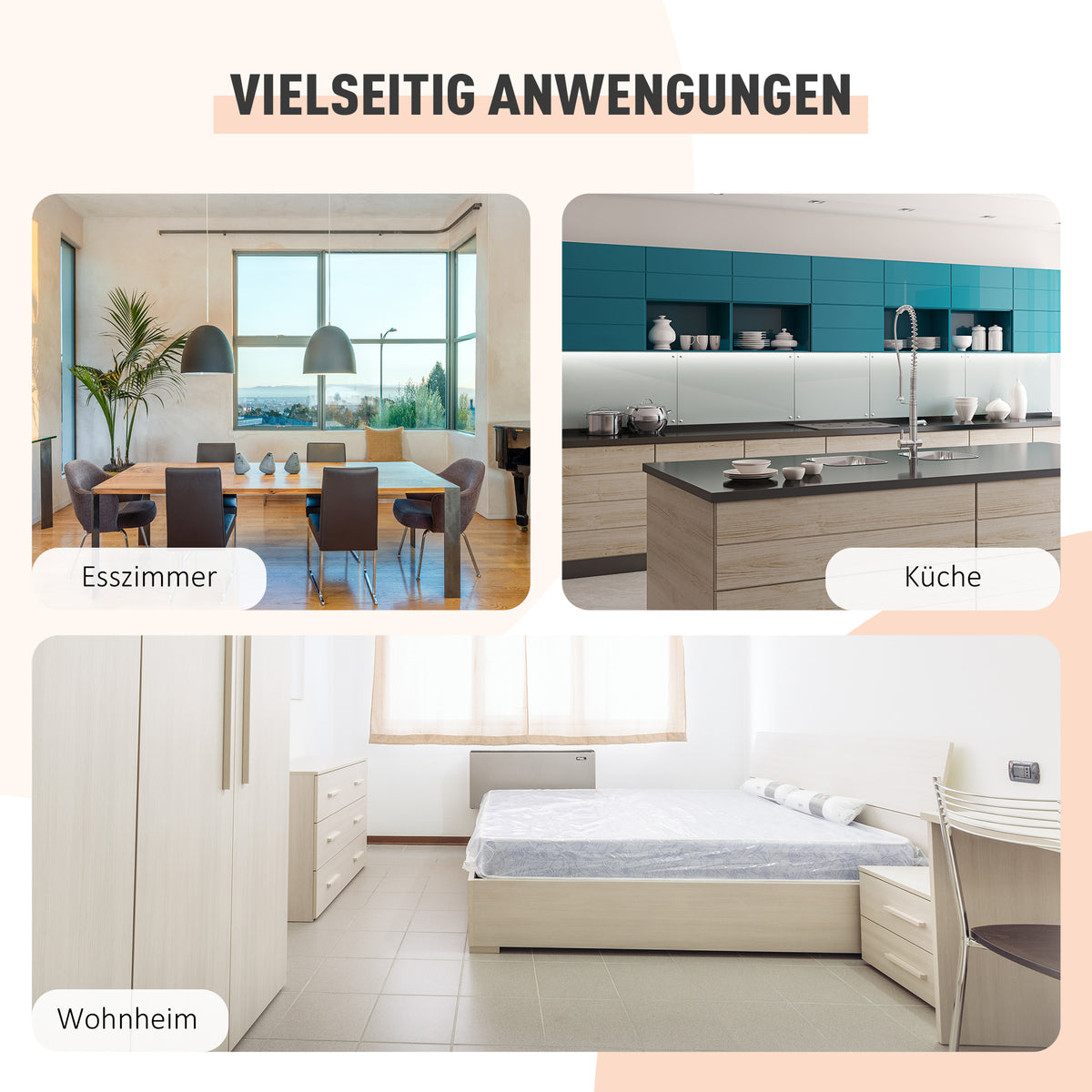 Klapptisch mit vier Ablagefächern