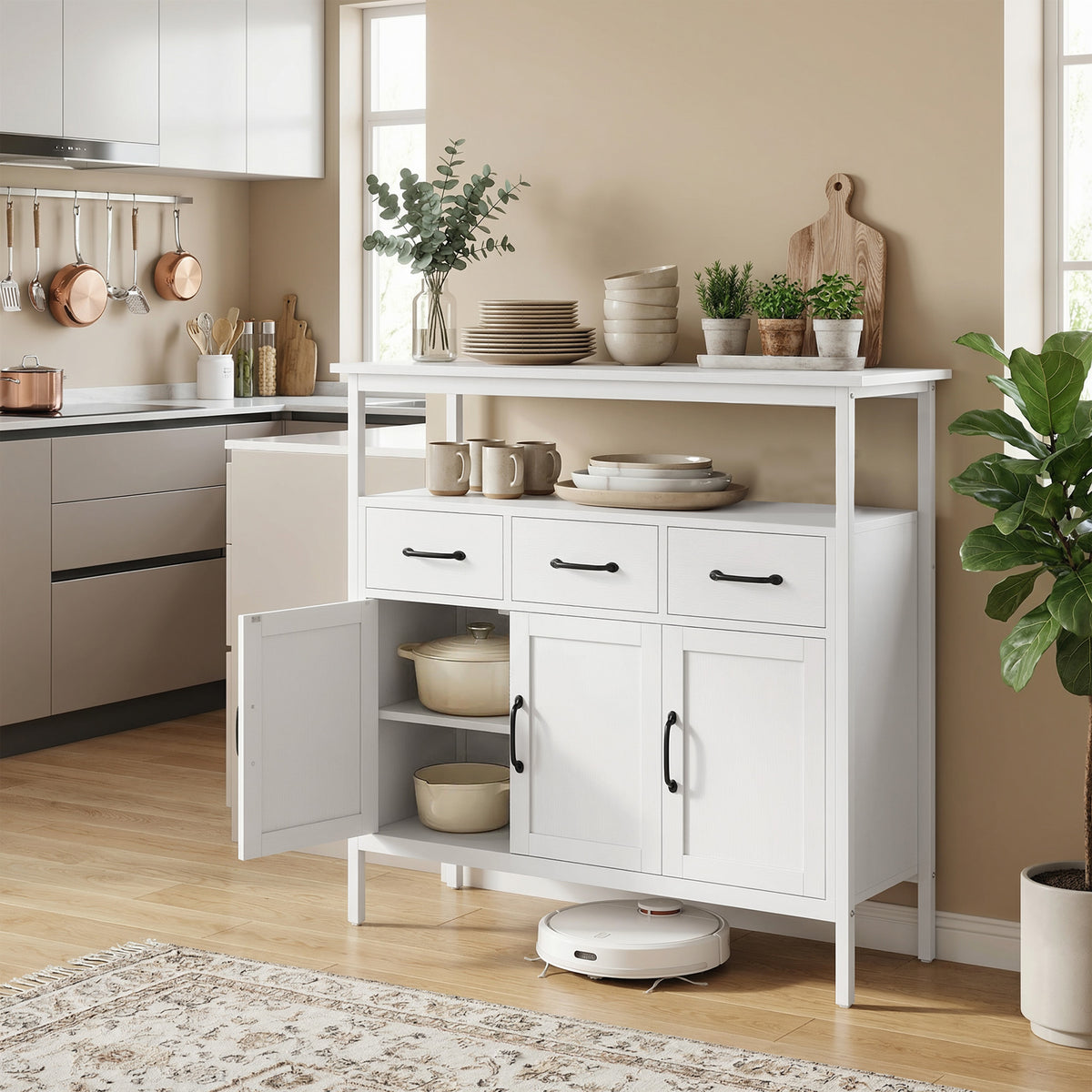Sideboard mit 3 Schubladen und verstellbaren Böden