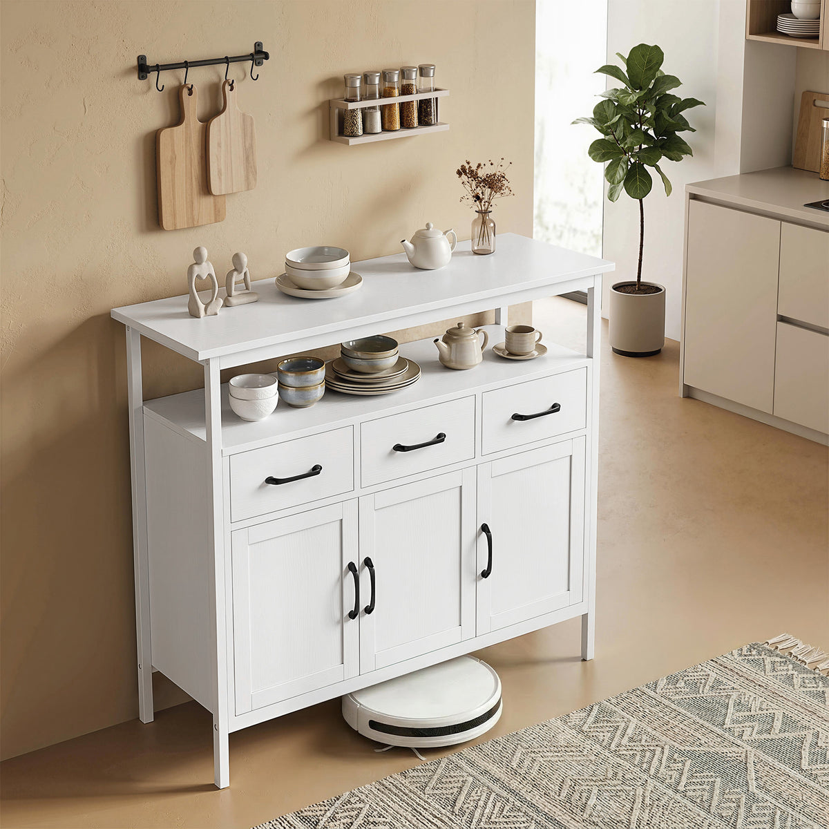 Sideboard mit 3 Schubladen und verstellbaren Böden