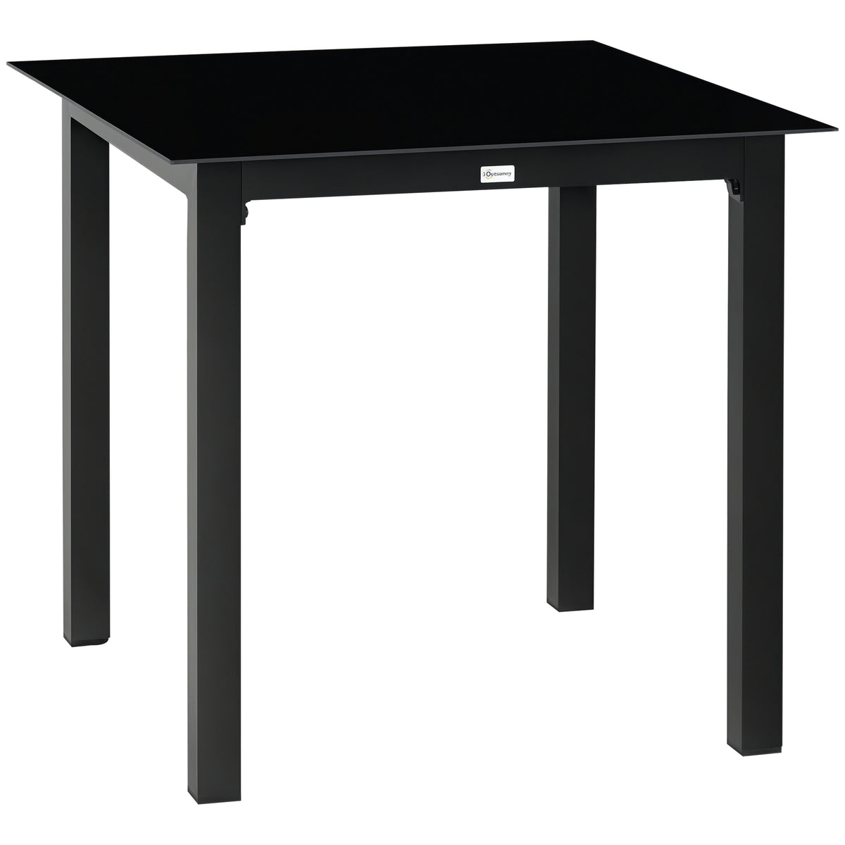 Gartentisch aus Aluminium und Hartglas