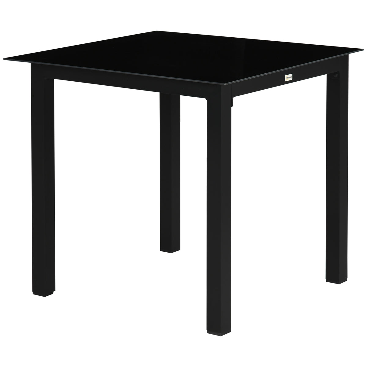 Gartentisch aus Aluminium und Hartglas
