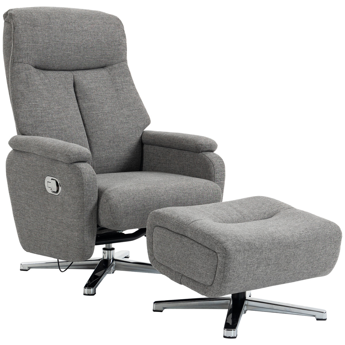 Relaxsessel mit Hocker, manuell verstellbar
