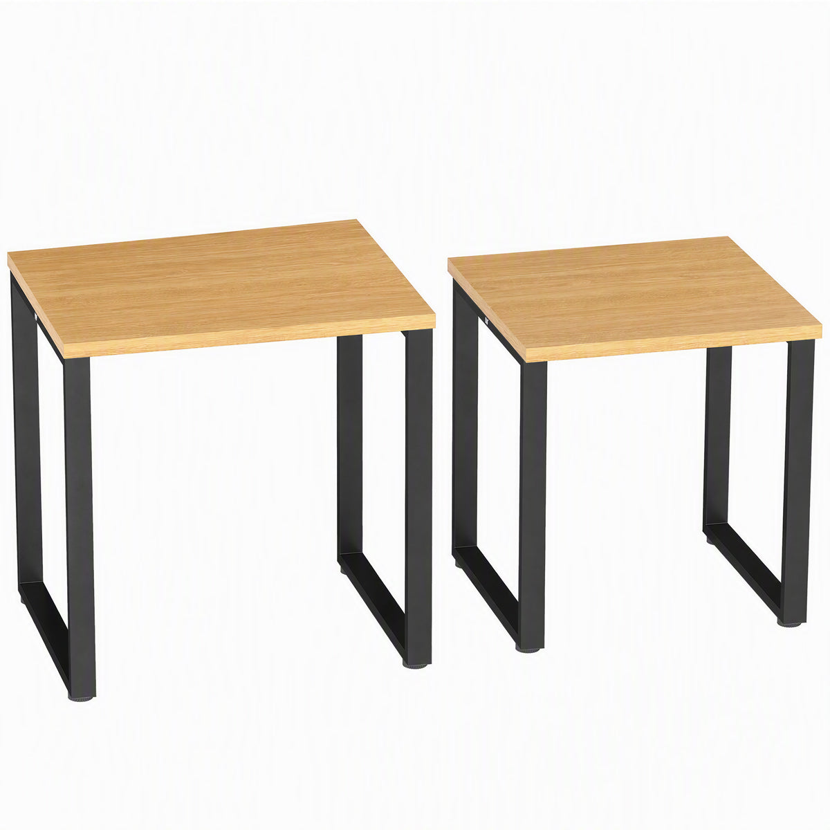 Couchtisch-Set aus 2 Tischen mit Metallgestell