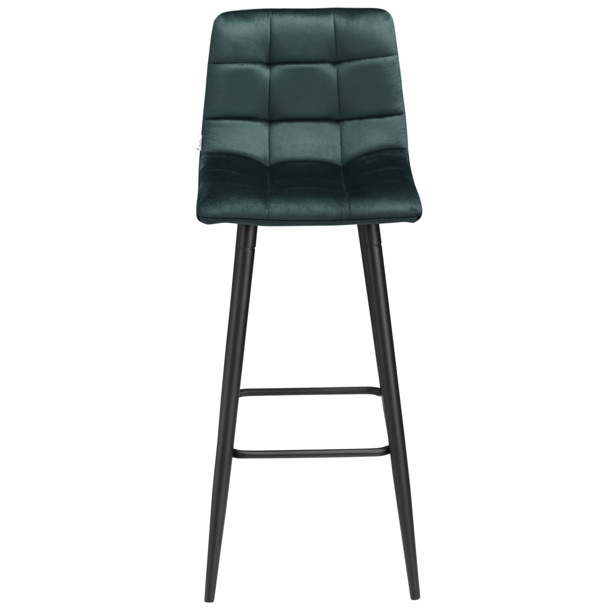Barhocker 2er-Set mit Rückenlehne und Stahlgestell