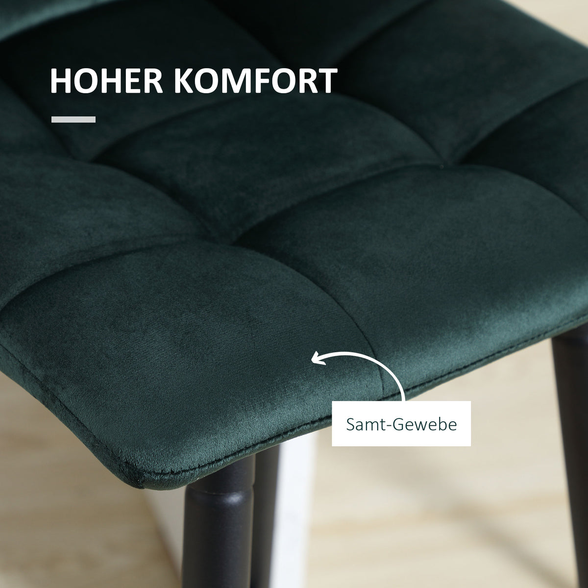Barhocker 2er-Set mit Rückenlehne und Stahlgestell