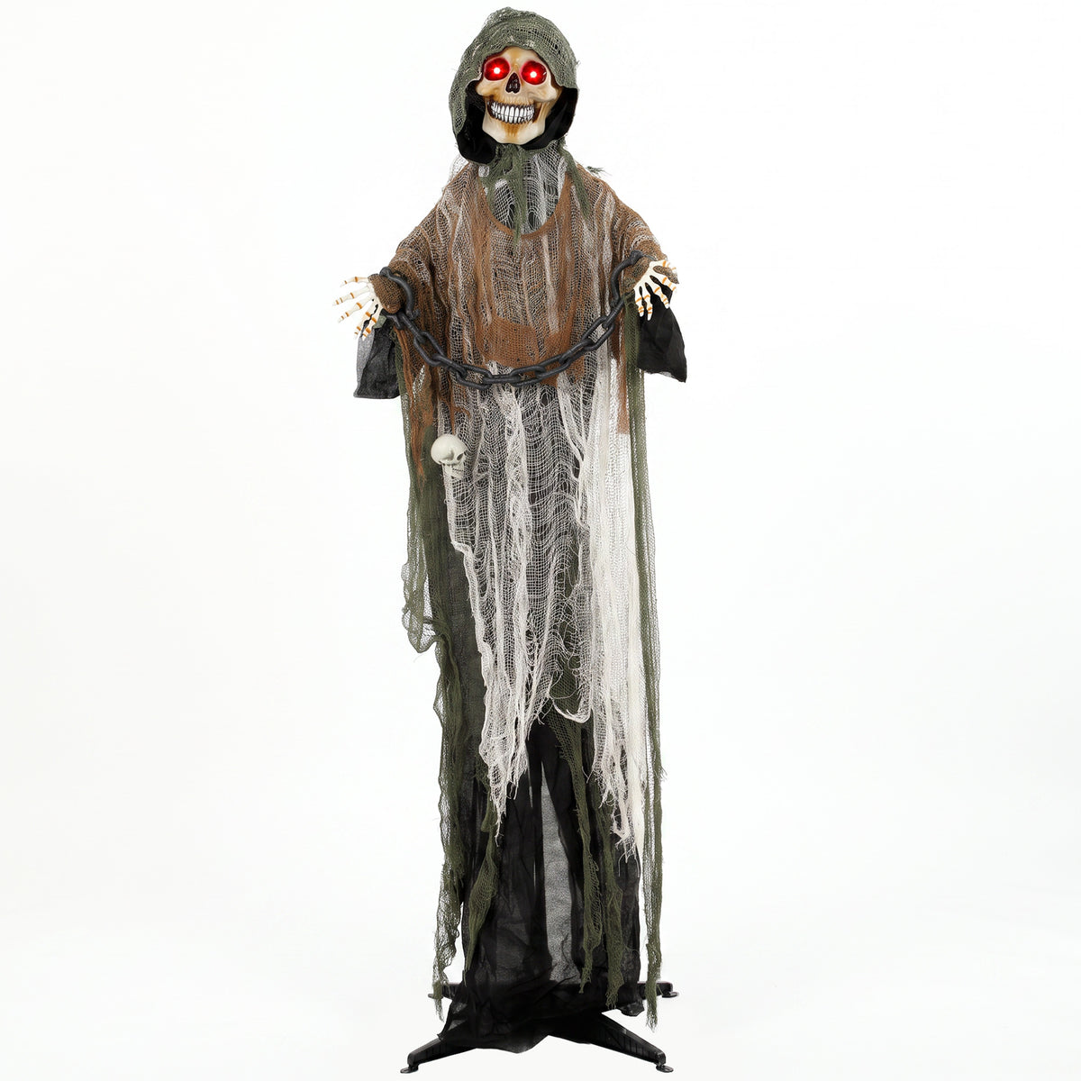 Animierter Halloween-Sensenmann mit Licht und Sound