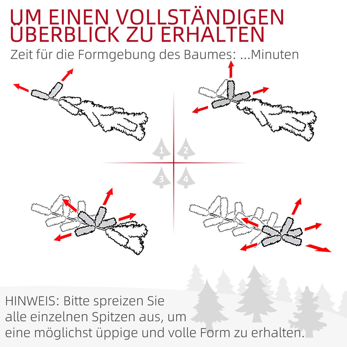 Schlanker künstlicher Weihnachtsbaum mit Zapfen, 195 cm